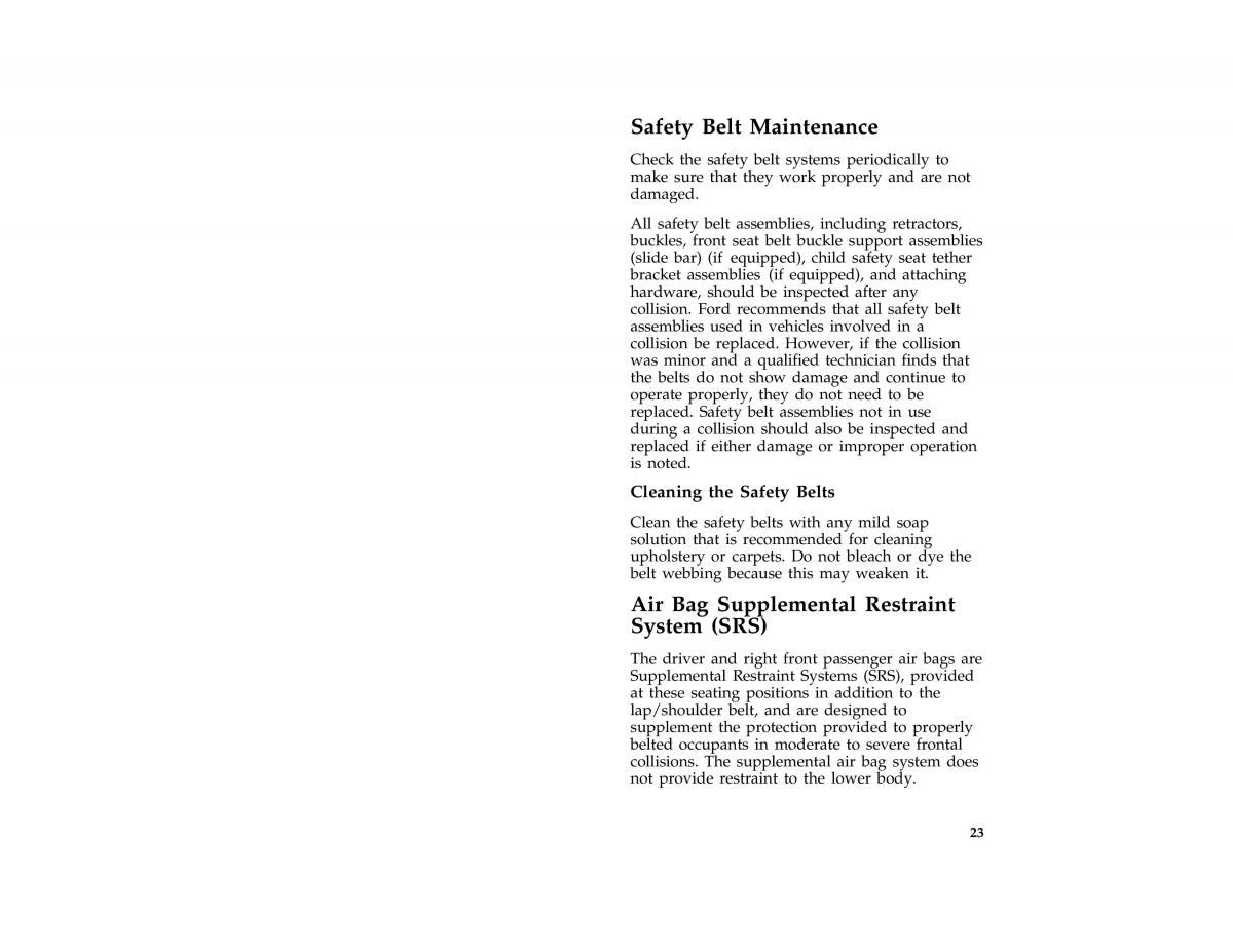 Ford Taurus III 3 owners manual / page 25