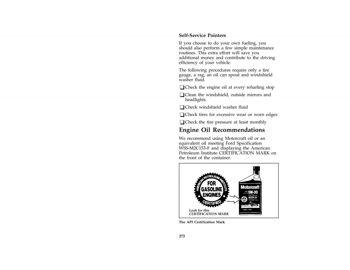 Ford Taurus III 3 owners manual / page 269