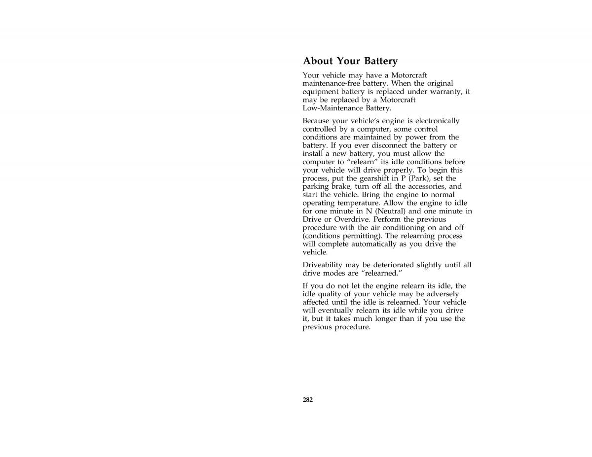 Ford Taurus III 3 owners manual / page 279