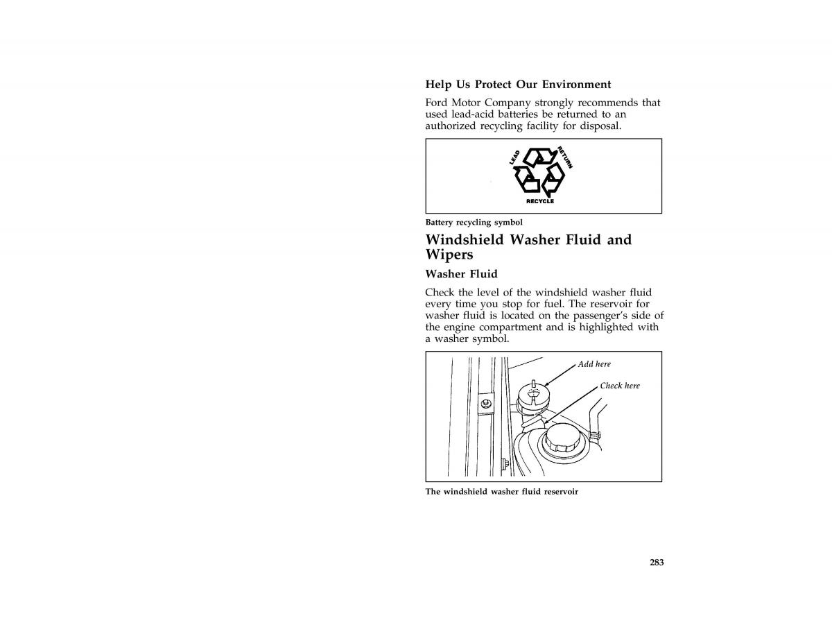 Ford Taurus III 3 owners manual / page 280