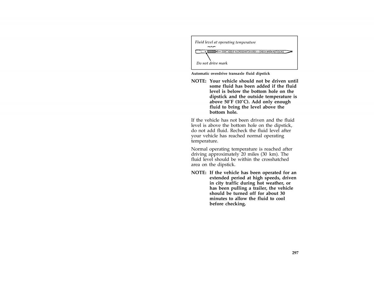 Ford Taurus III 3 owners manual / page 294