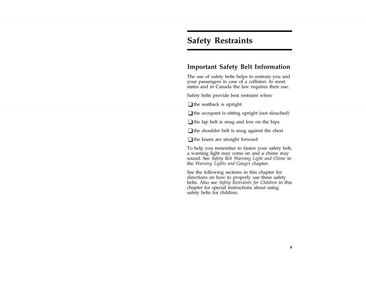 Ford Taurus III 3 owners manual / page 11