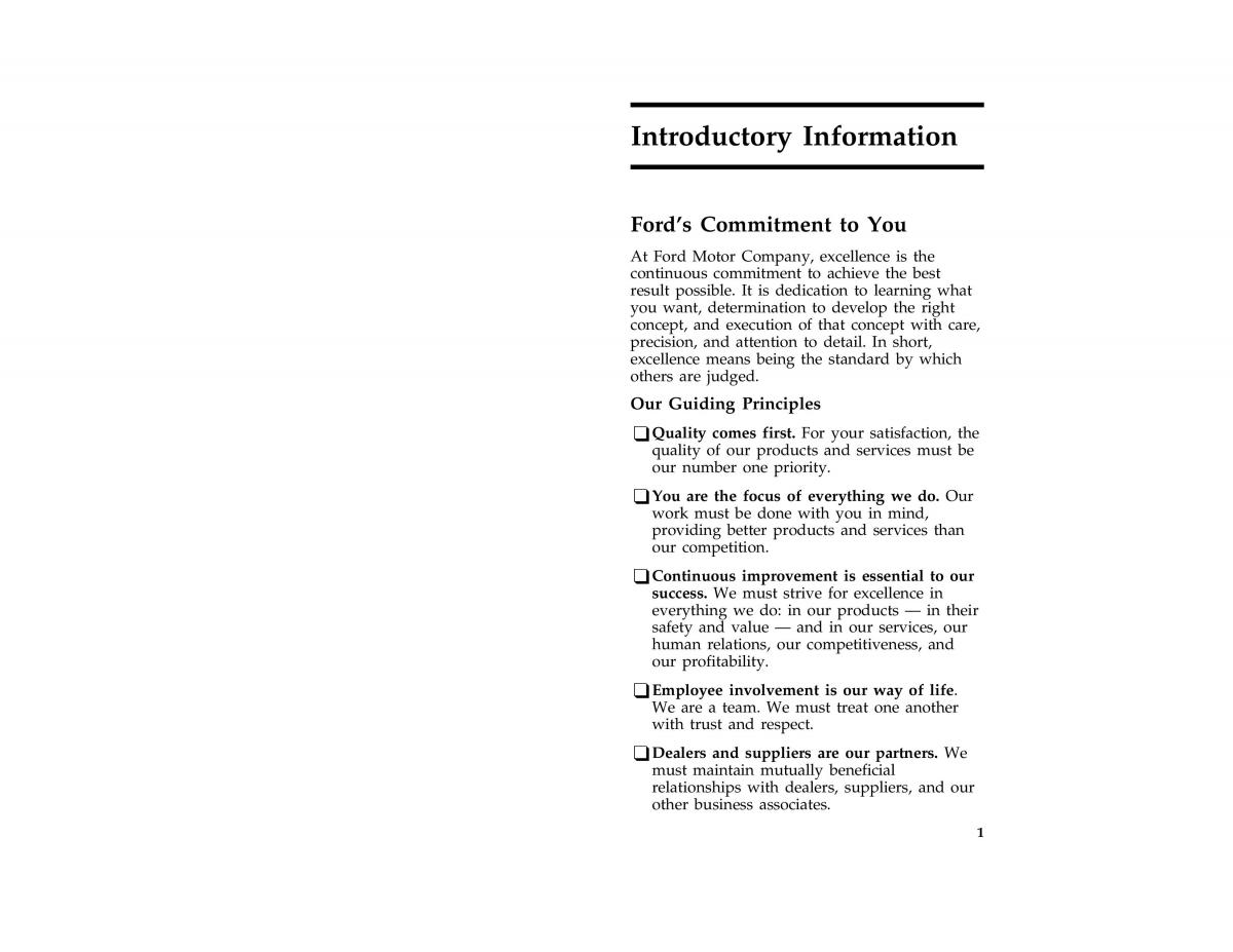 Ford Taurus III 3 owners manual / page 4
