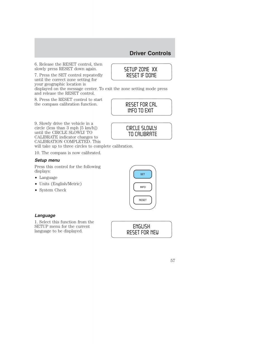 Ford Taurus IV 4 owners manual / page 57