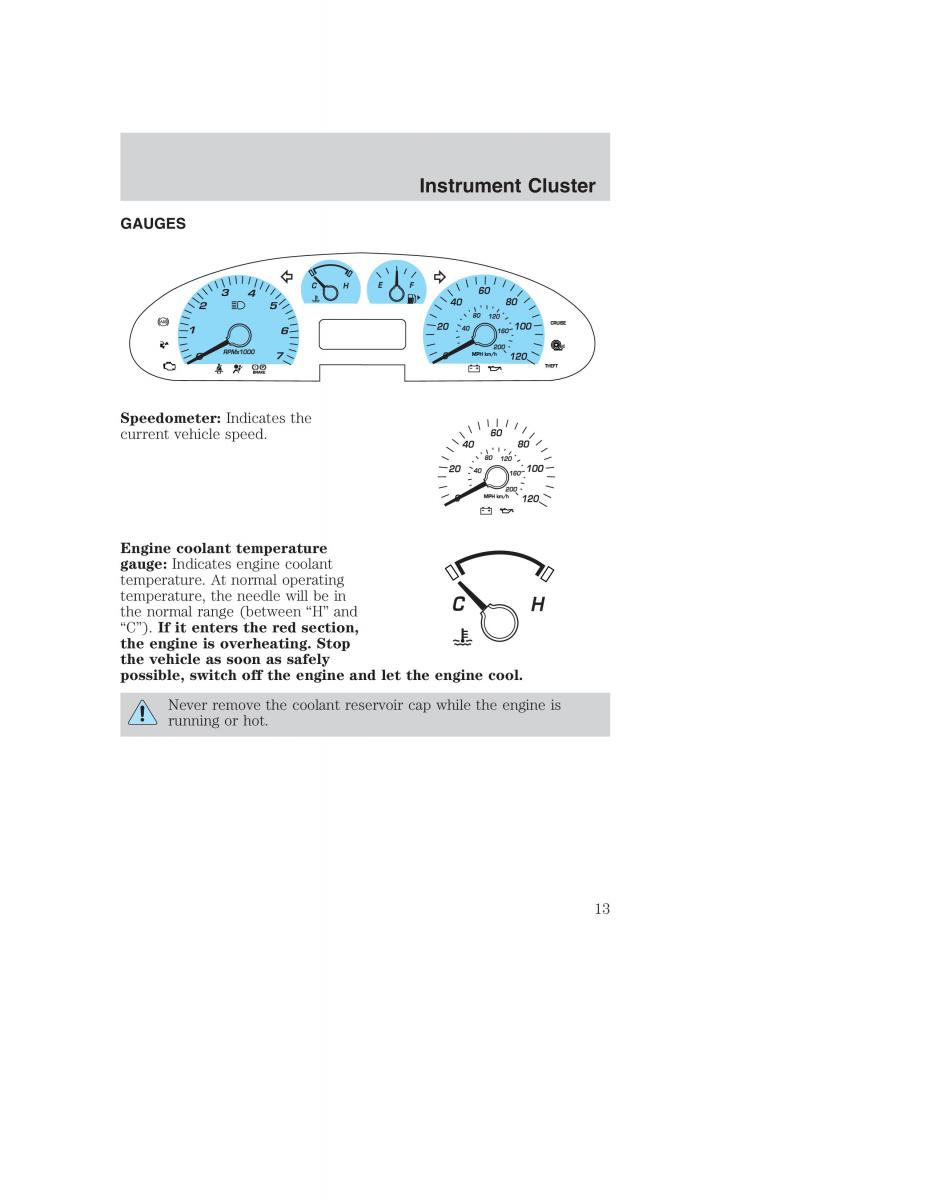 manual  Ford Taurus IV 4 owners manual / page 13