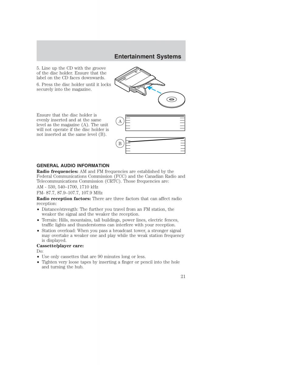 manual  Ford Taurus IV 4 owners manual / page 21