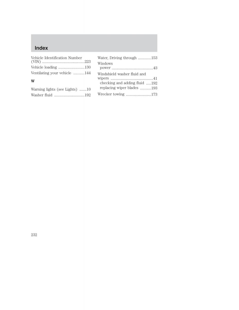 Ford Taurus IV 4 owners manual / page 232