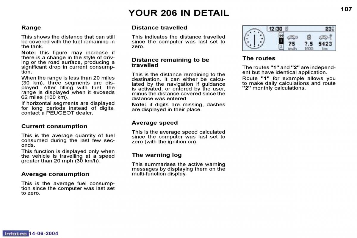 manual  Peugeot 206 owners manual / page 13