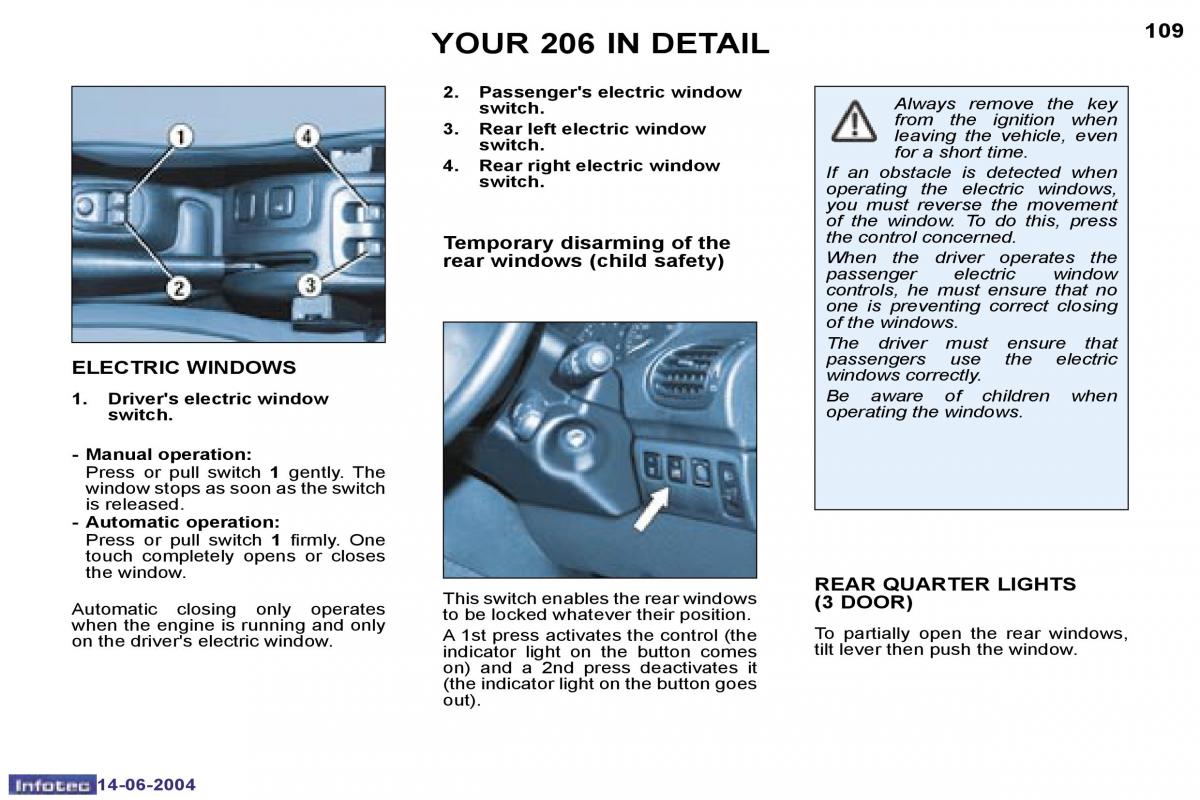 manual  Peugeot 206 owners manual / page 15