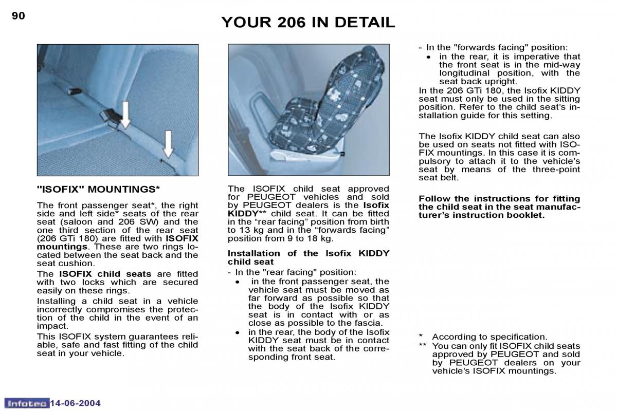 Peugeot 206 owners manual / page 162