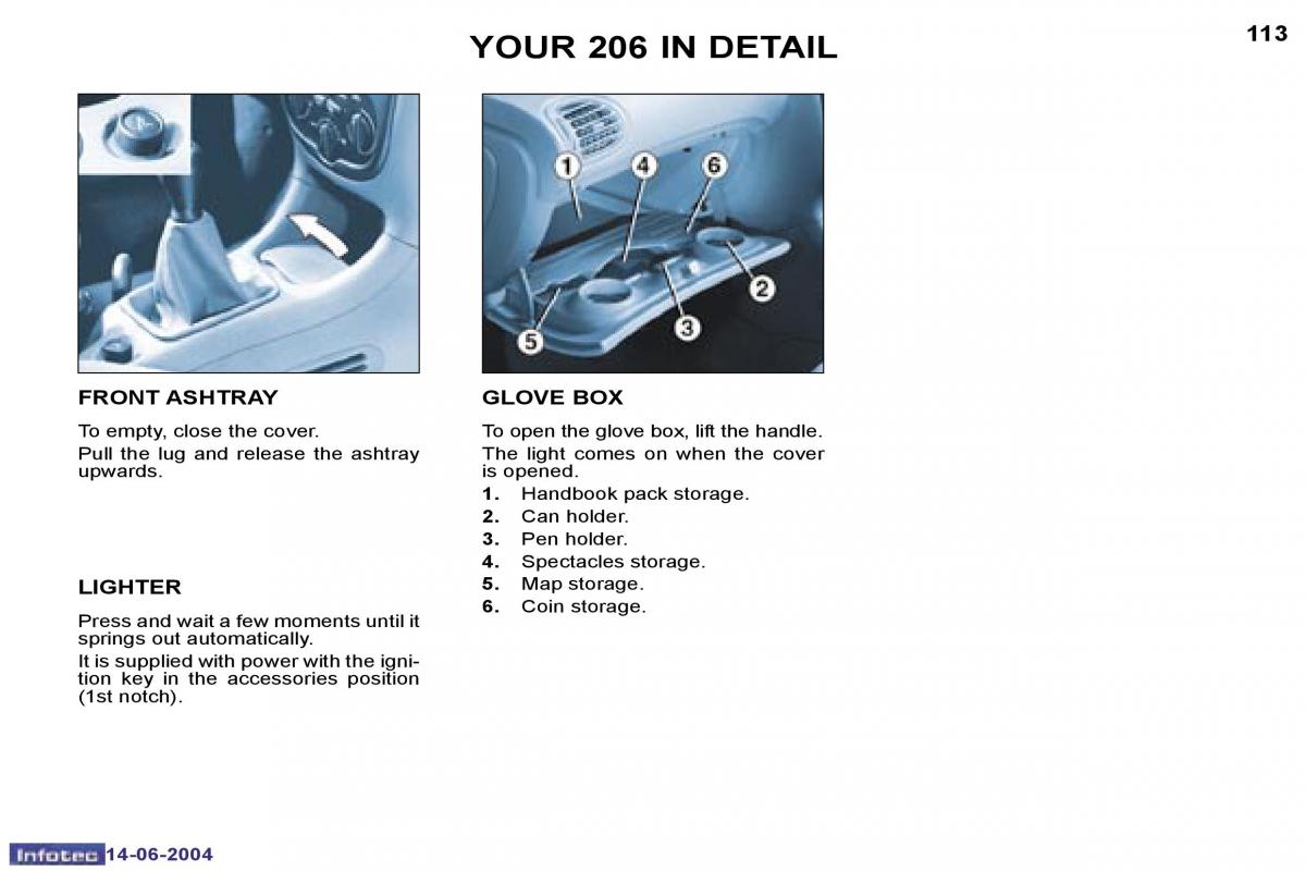 manual  Peugeot 206 owners manual / page 20