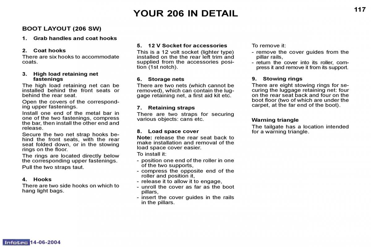 manual  Peugeot 206 owners manual / page 24