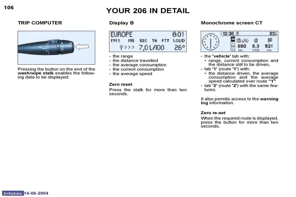 manual  Peugeot 206 owners manual / page 10