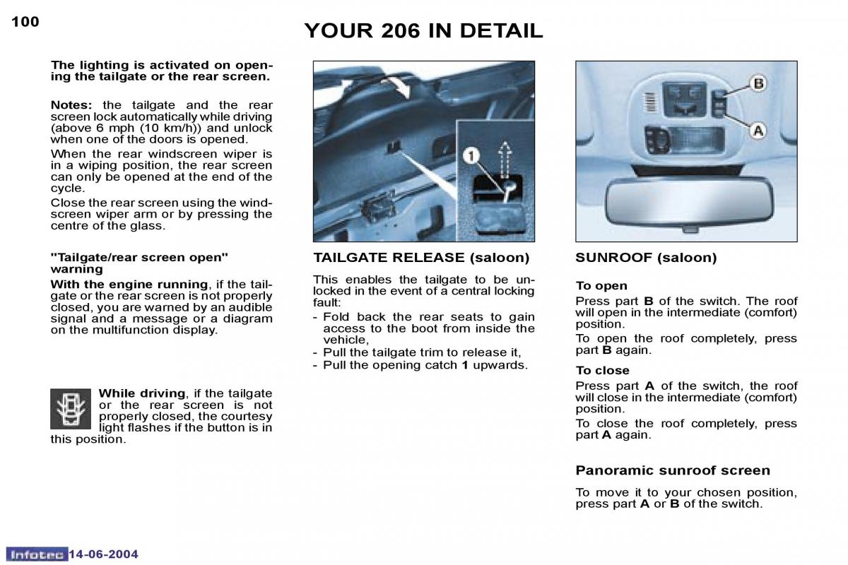 Peugeot 206 owners manual / page 173