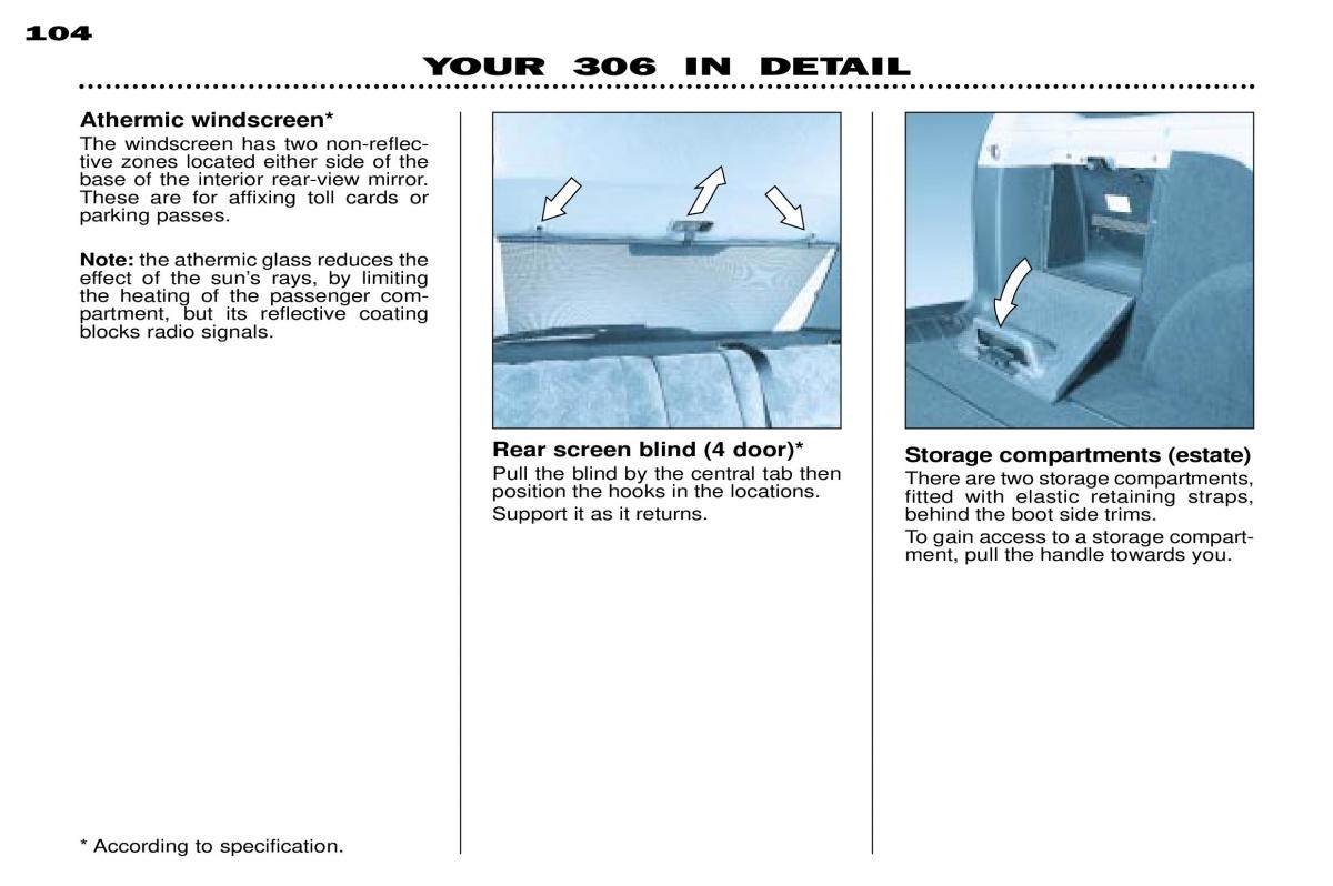 manual  Peugeot 306 owners manual / page 6