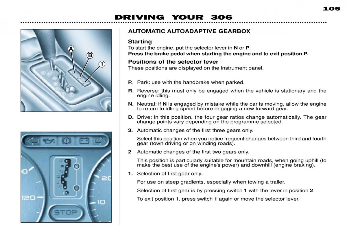 manual  Peugeot 306 owners manual / page 7