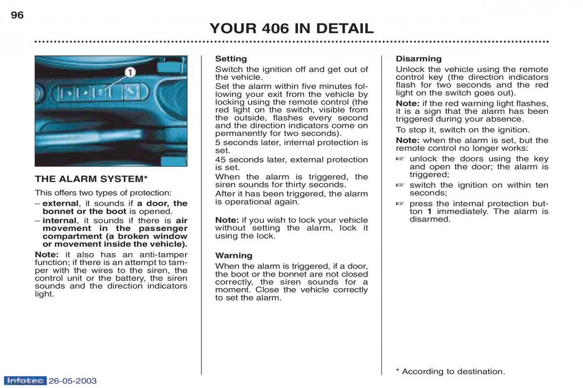 Peugeot 406 owners manual / page 83