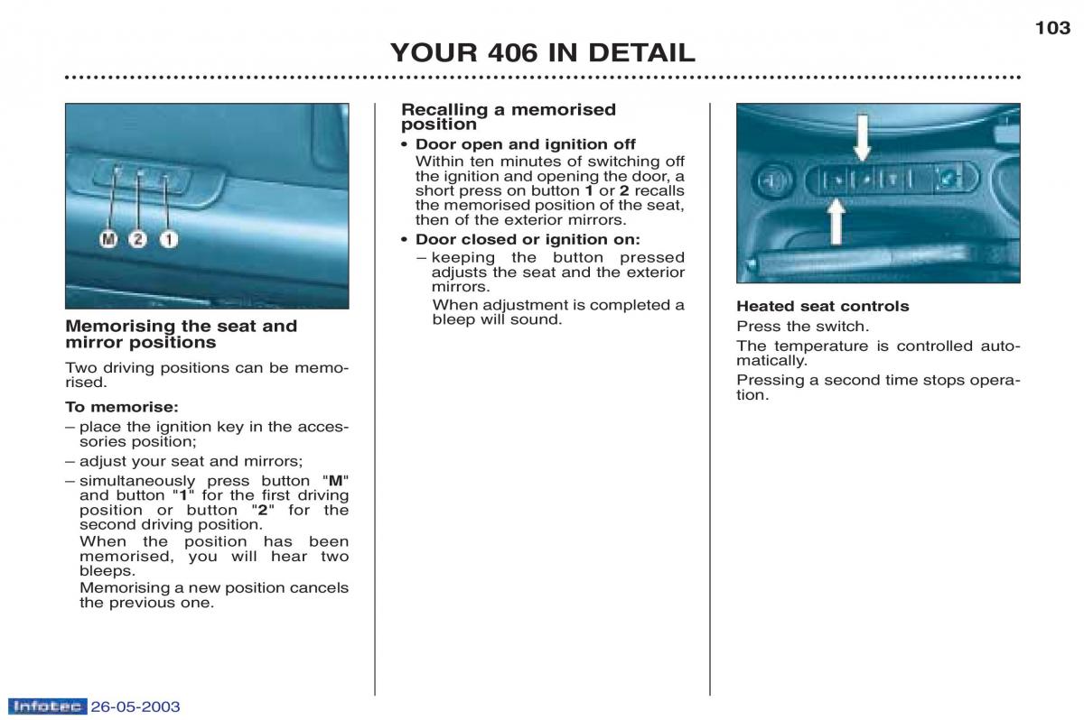 Peugeot 406 owners manual / page 10