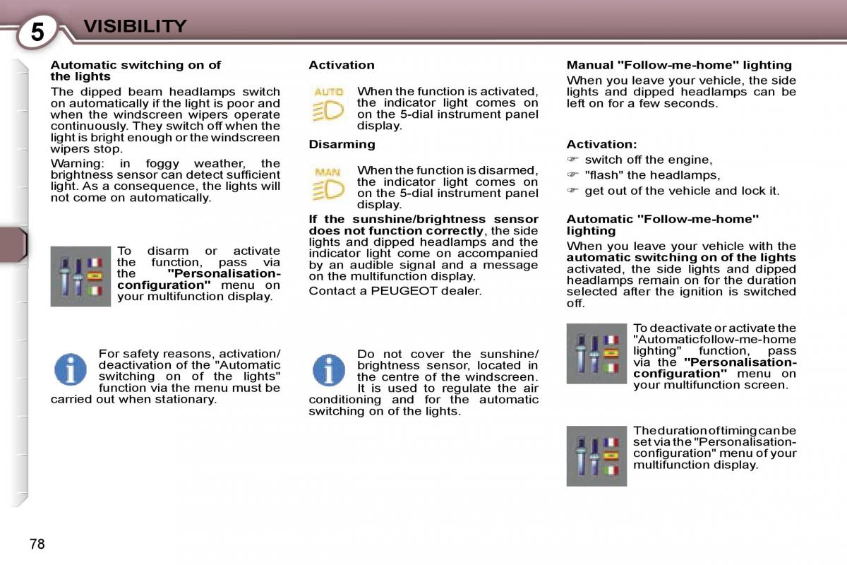 Peugeot 407 owners manual / page 94