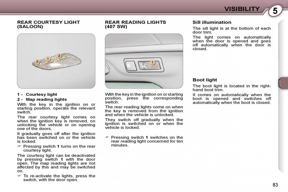 manual Peugeot 407 Peugeot 407 owners manual / page 104