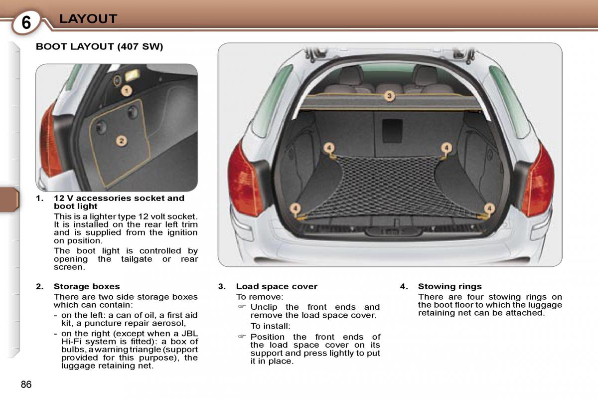 Peugeot 407 owners manual / page 107