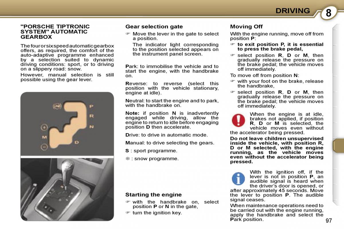 Peugeot 407 owners manual / page 120
