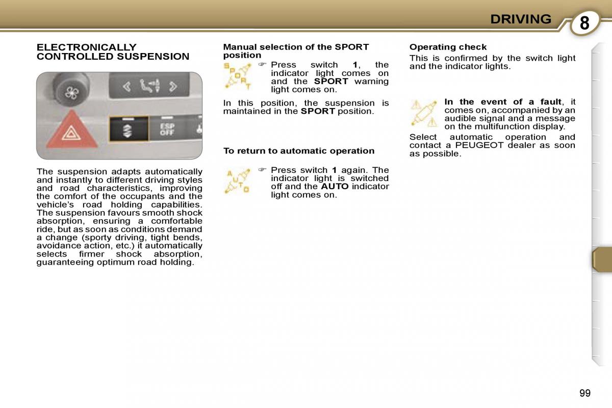 manual  Peugeot 407 owners manual / page 122