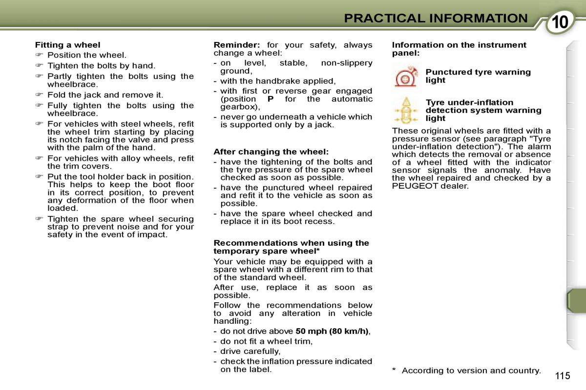 manual  Peugeot 407 owners manual / page 13