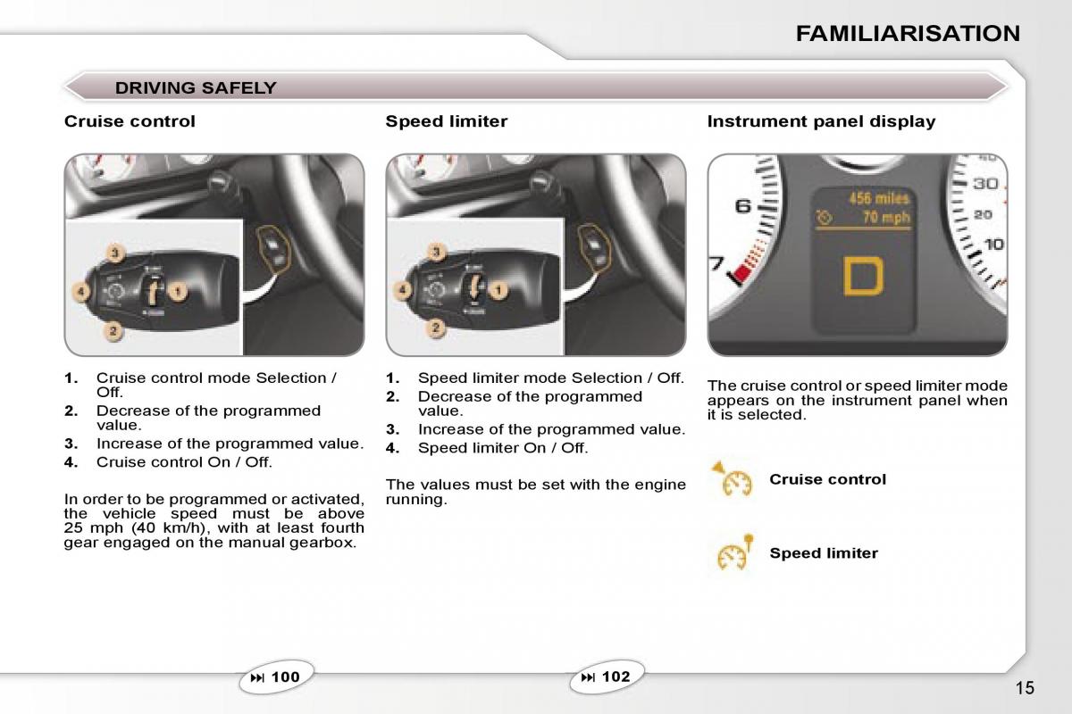 Peugeot 407 owners manual / page 30