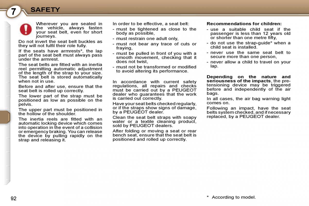 Peugeot 407 owners manual / page 117