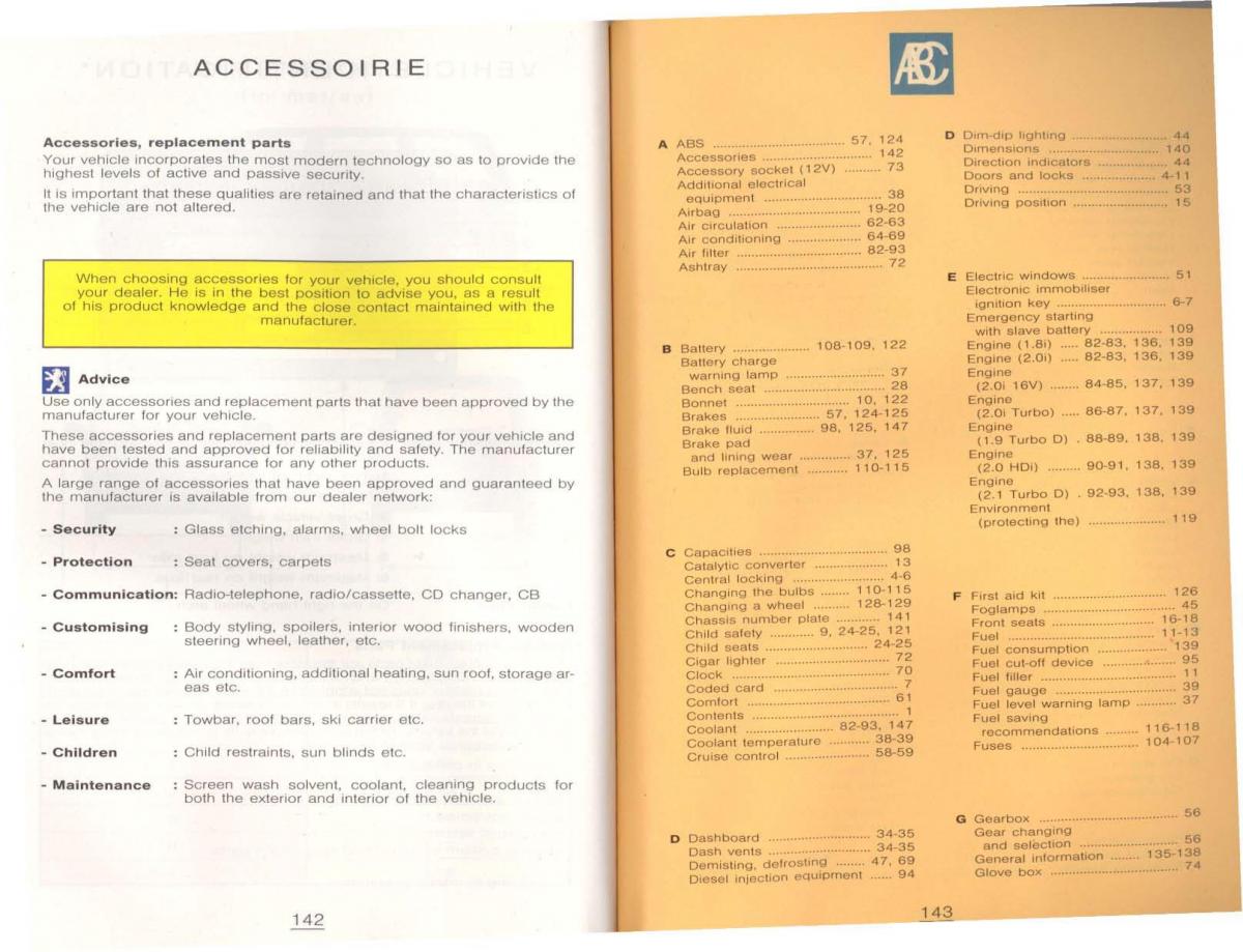 Peugeot 806 owners manual / page 81