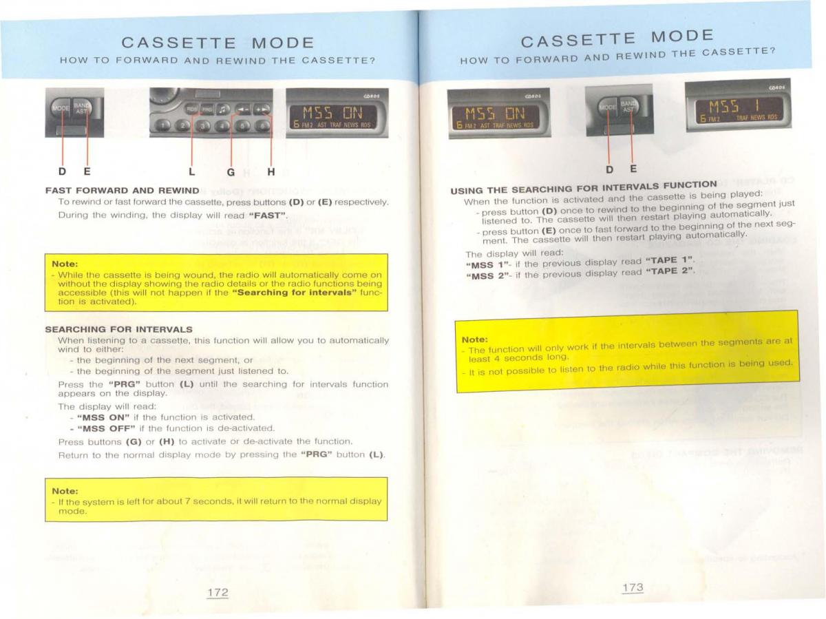 Peugeot 806 owners manual / page 96