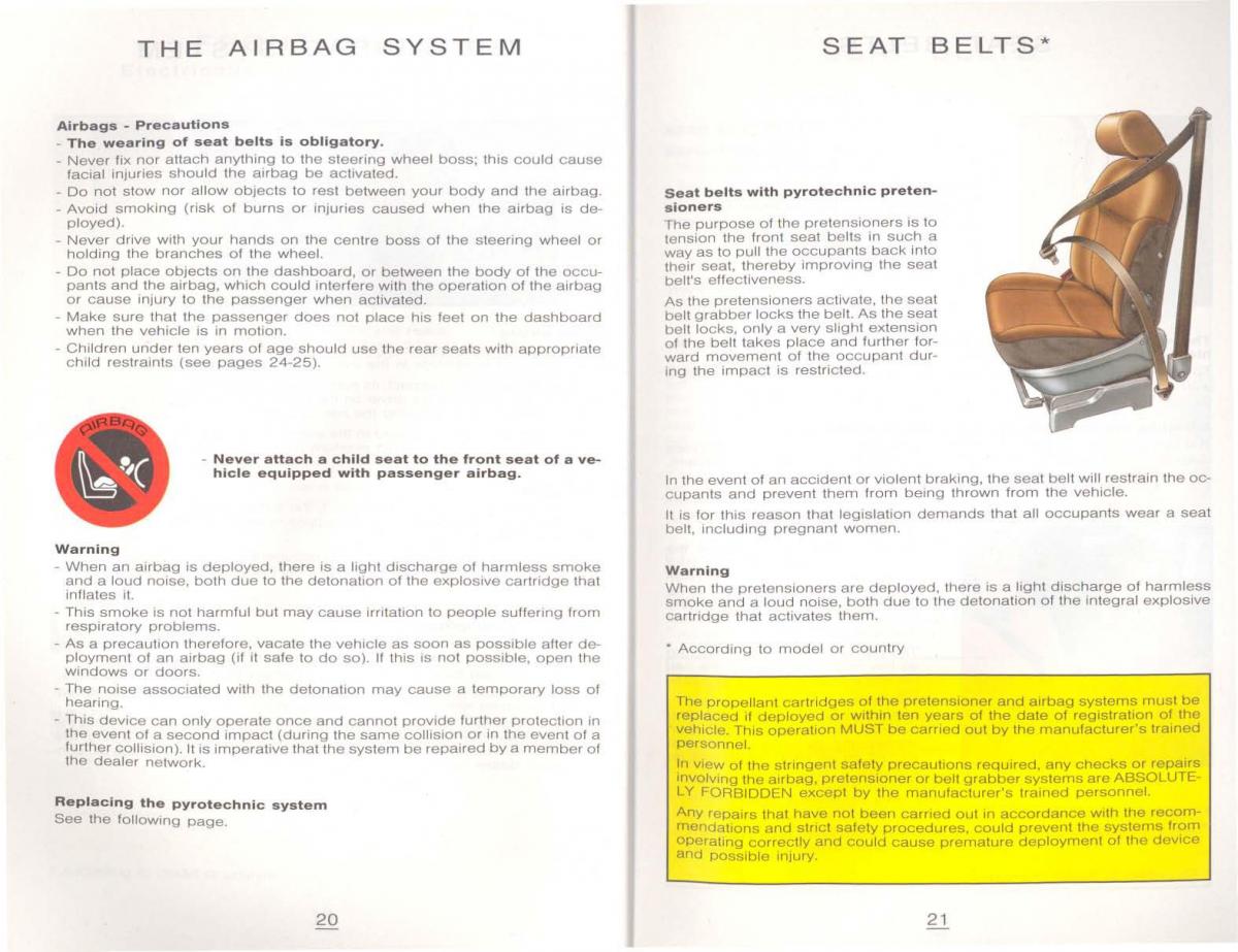 manual  Peugeot 806 owners manual / page 21