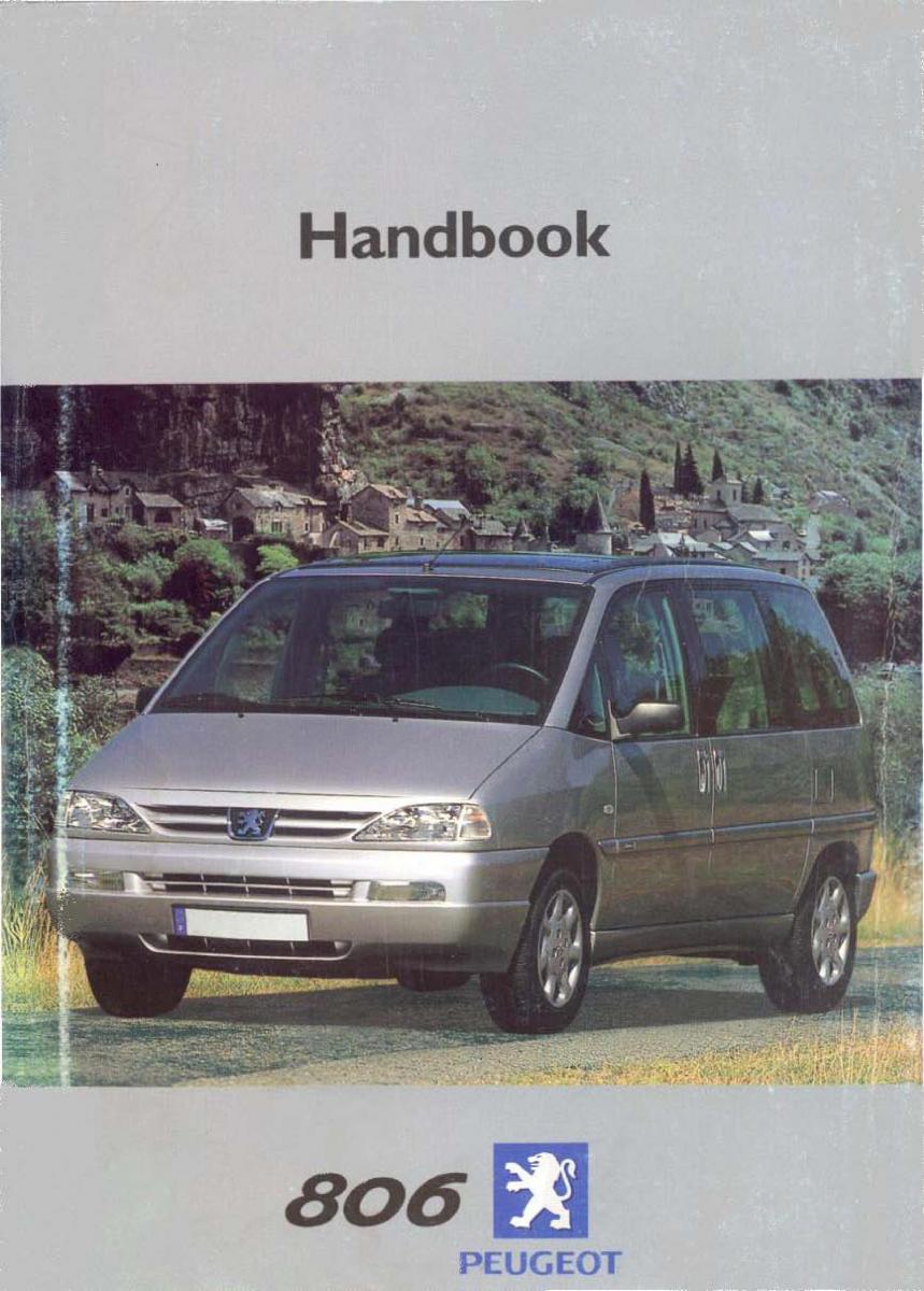 manual  Peugeot 806 owners manual / page 1