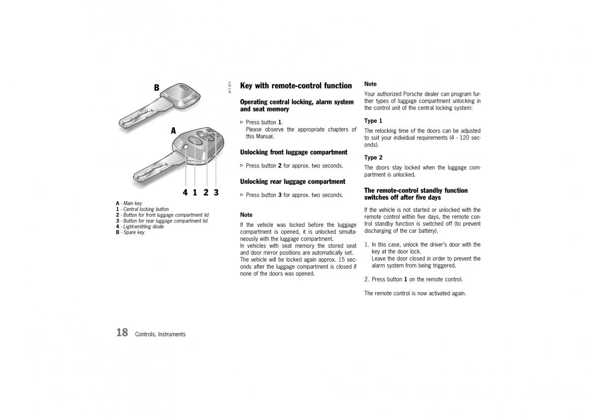 manual  Porsche Boxster 986 owners manual / page 16