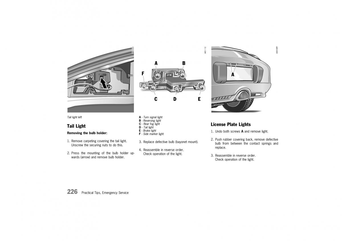 Porsche Boxster 986 owners manual / page 223