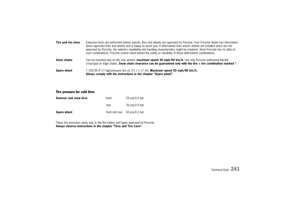 Porsche Boxster 986 owners manual / page 238