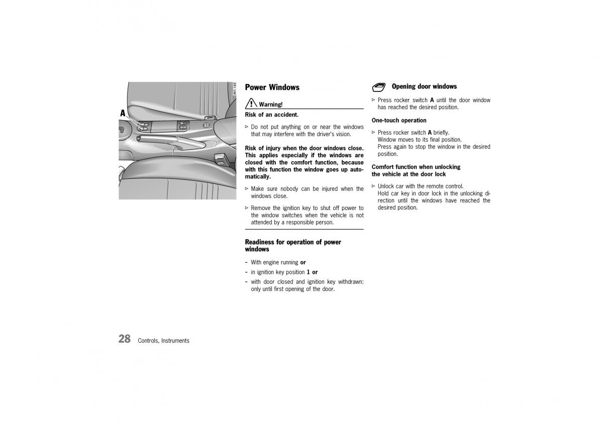 Porsche Boxster 986 owners manual / page 26