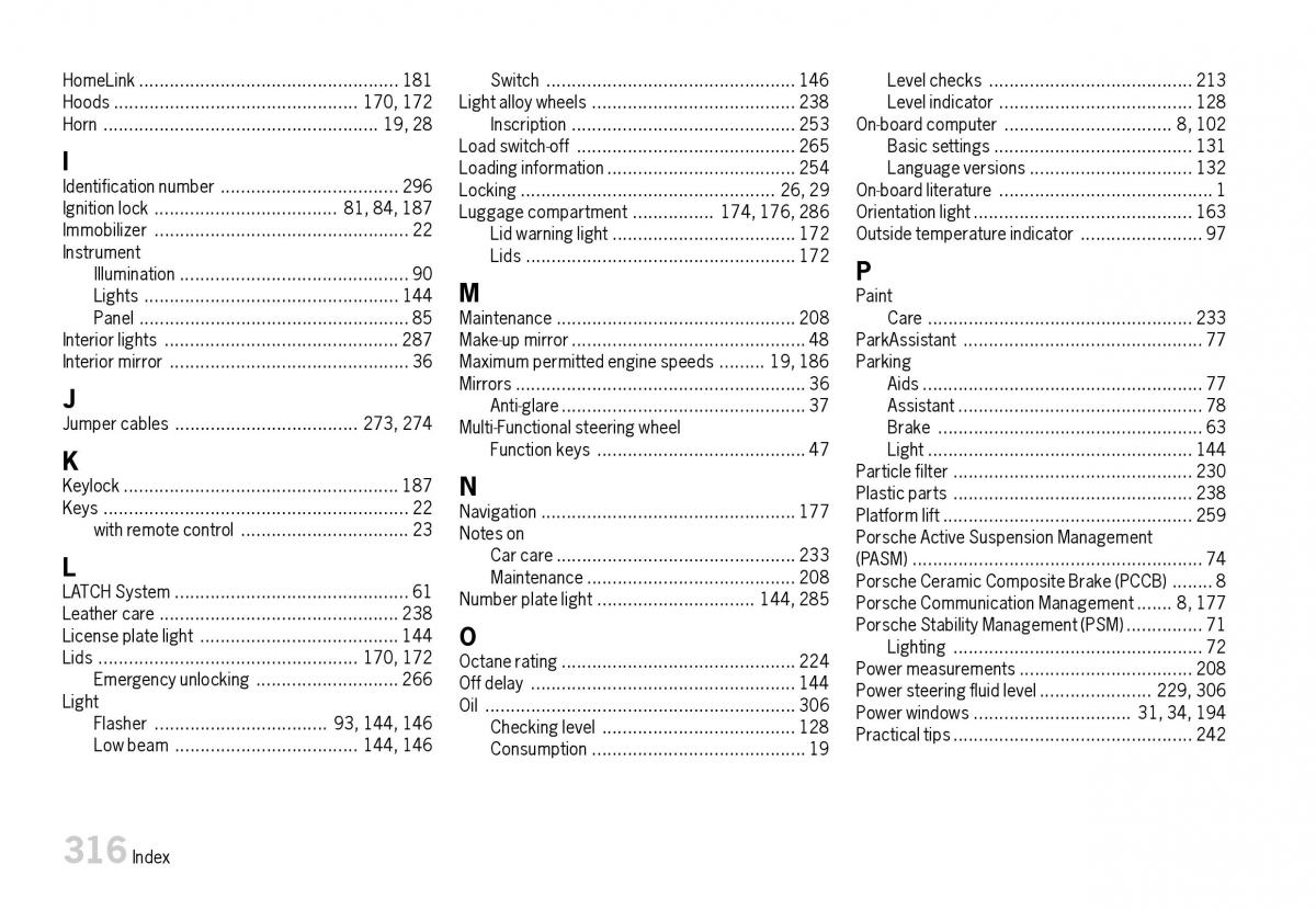 manual  Porsche Boxster 987 owners manual / page 318