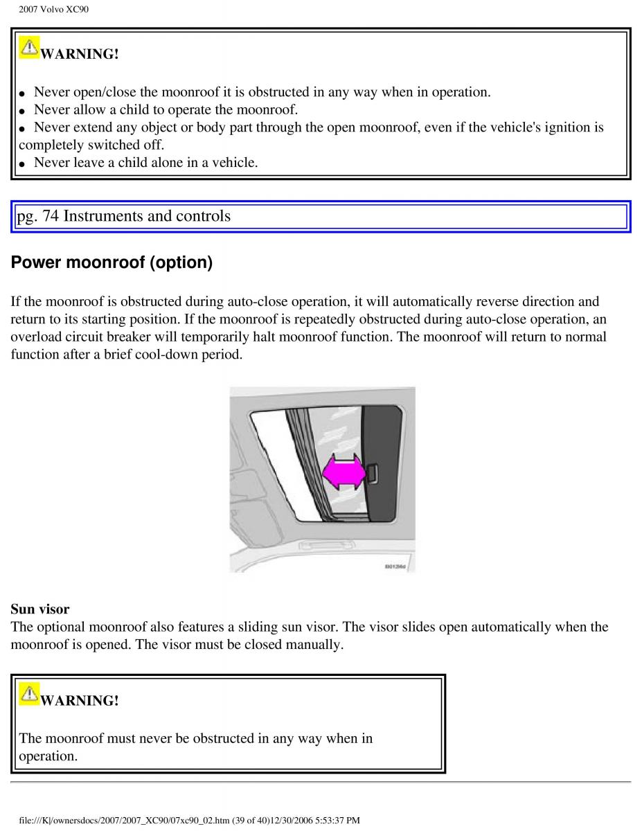 Volvo XC90 I 1 owners manual / page 85