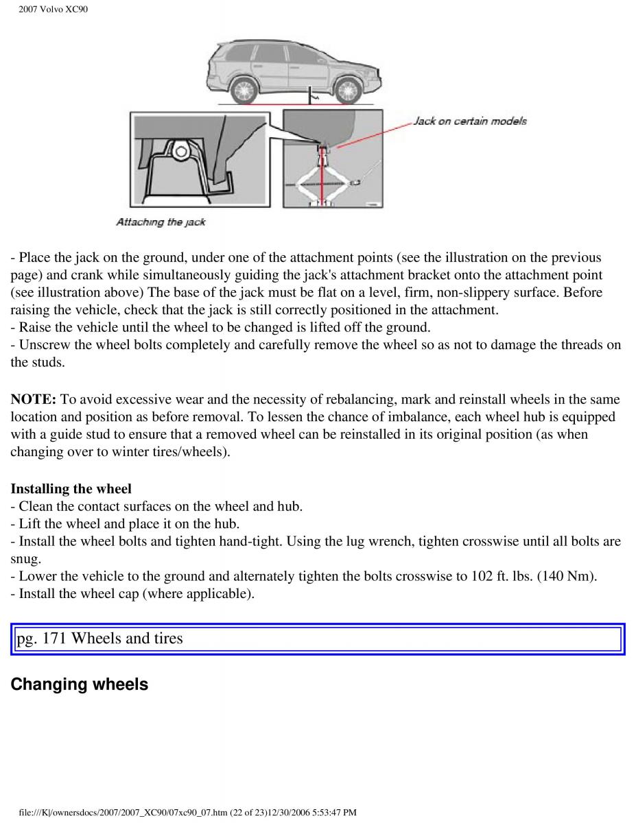 Volvo XC90 I 1 owners manual / page 178