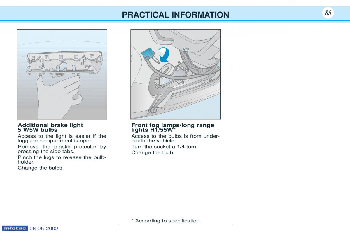 Peugeot 106 owners manual / page 90