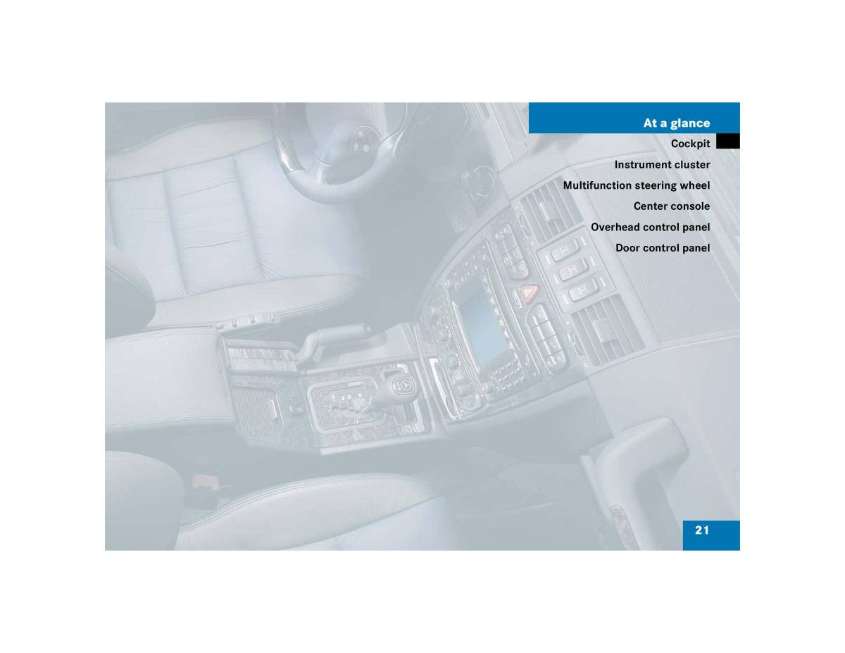 manual  Mercedes Benz G500 G55 AMG owners manual / page 21