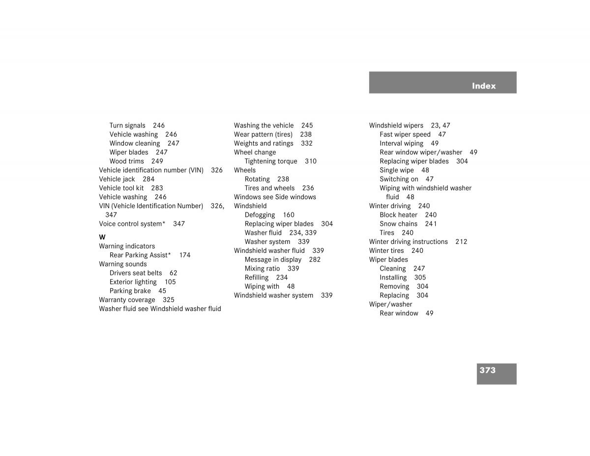 manual  Mercedes Benz G500 G55 AMG owners manual / page 373