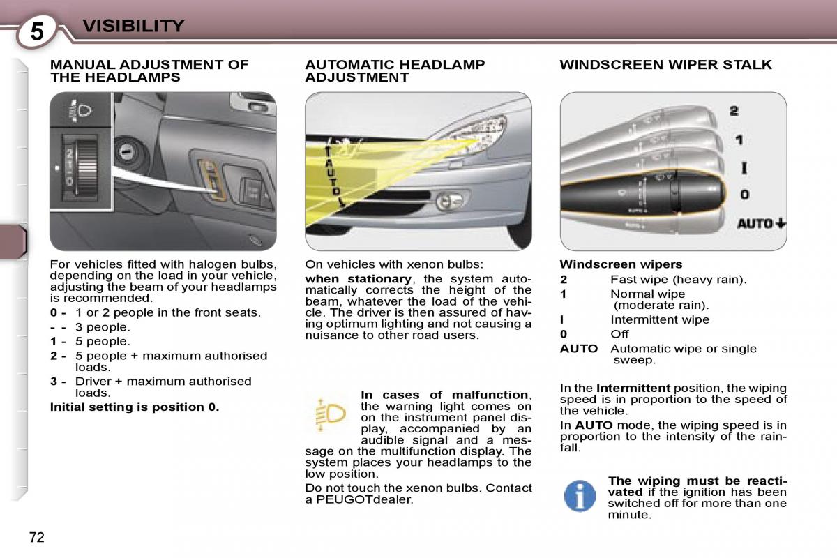 Peugeot 607 owners manual / page 80