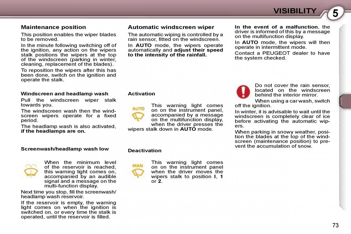 Peugeot 607 owners manual / page 81