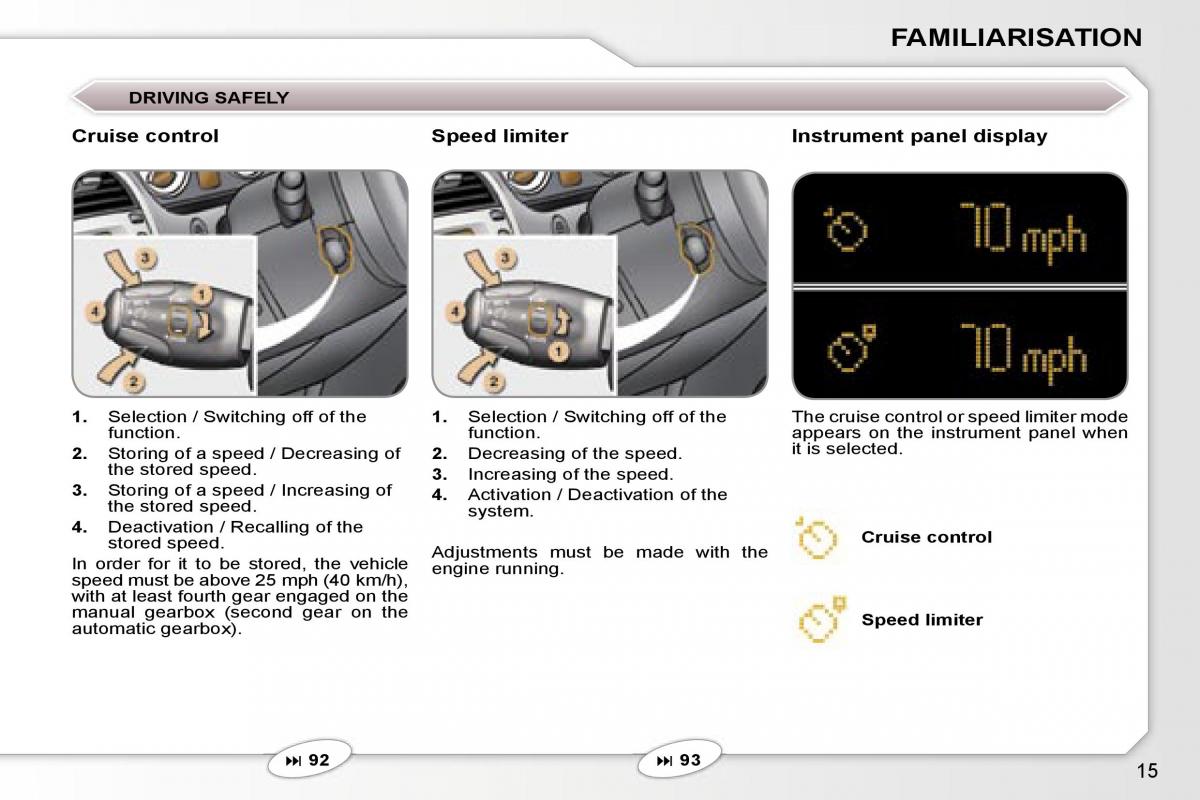 Peugeot 607 owners manual / page 22