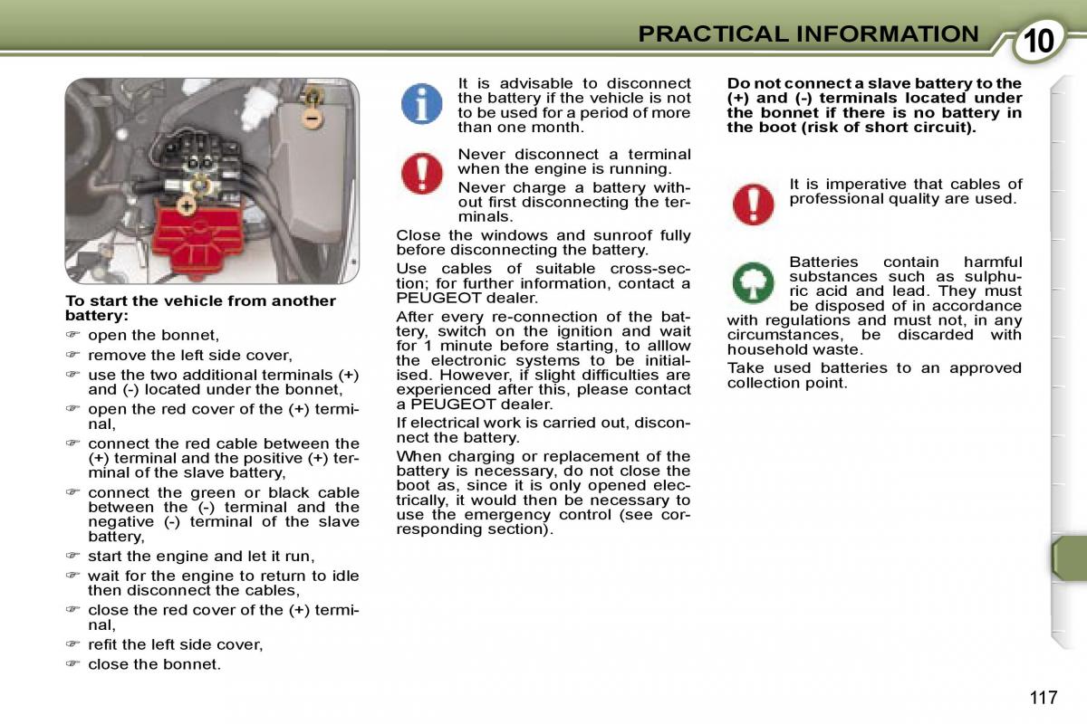 Peugeot 607 owners manual / page 10