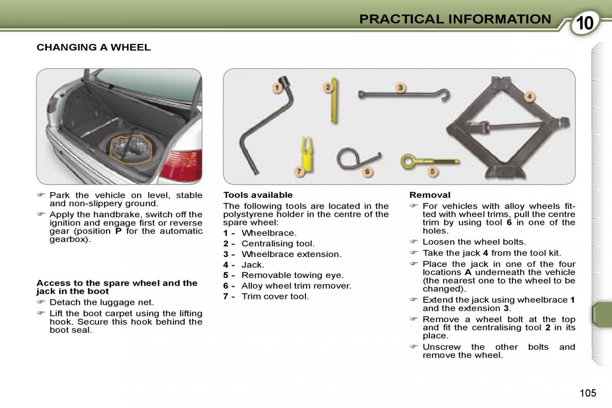 Peugeot 607 owners manual / page 4