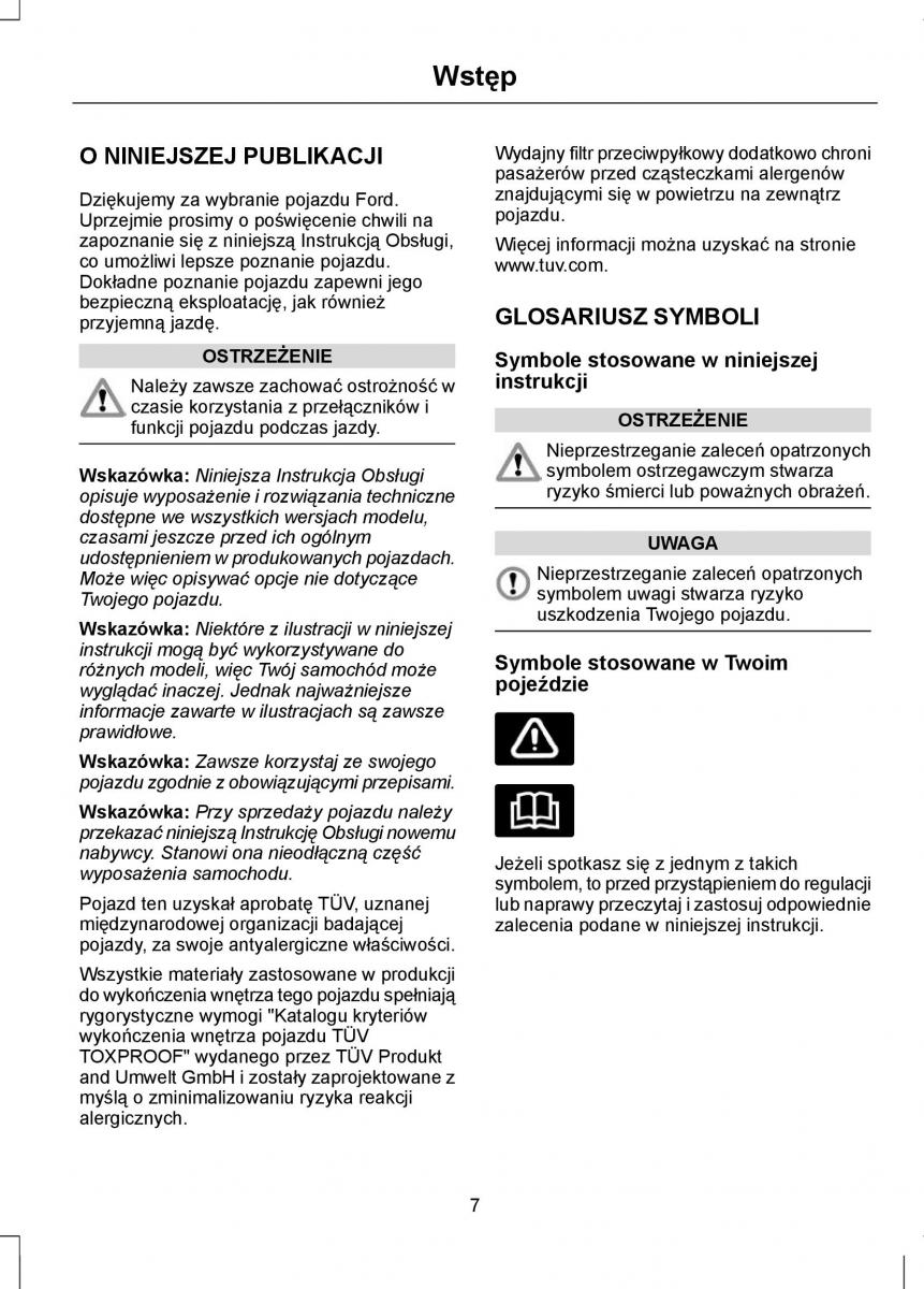 manual  Ford Focus II 2 instrukcja / page 9